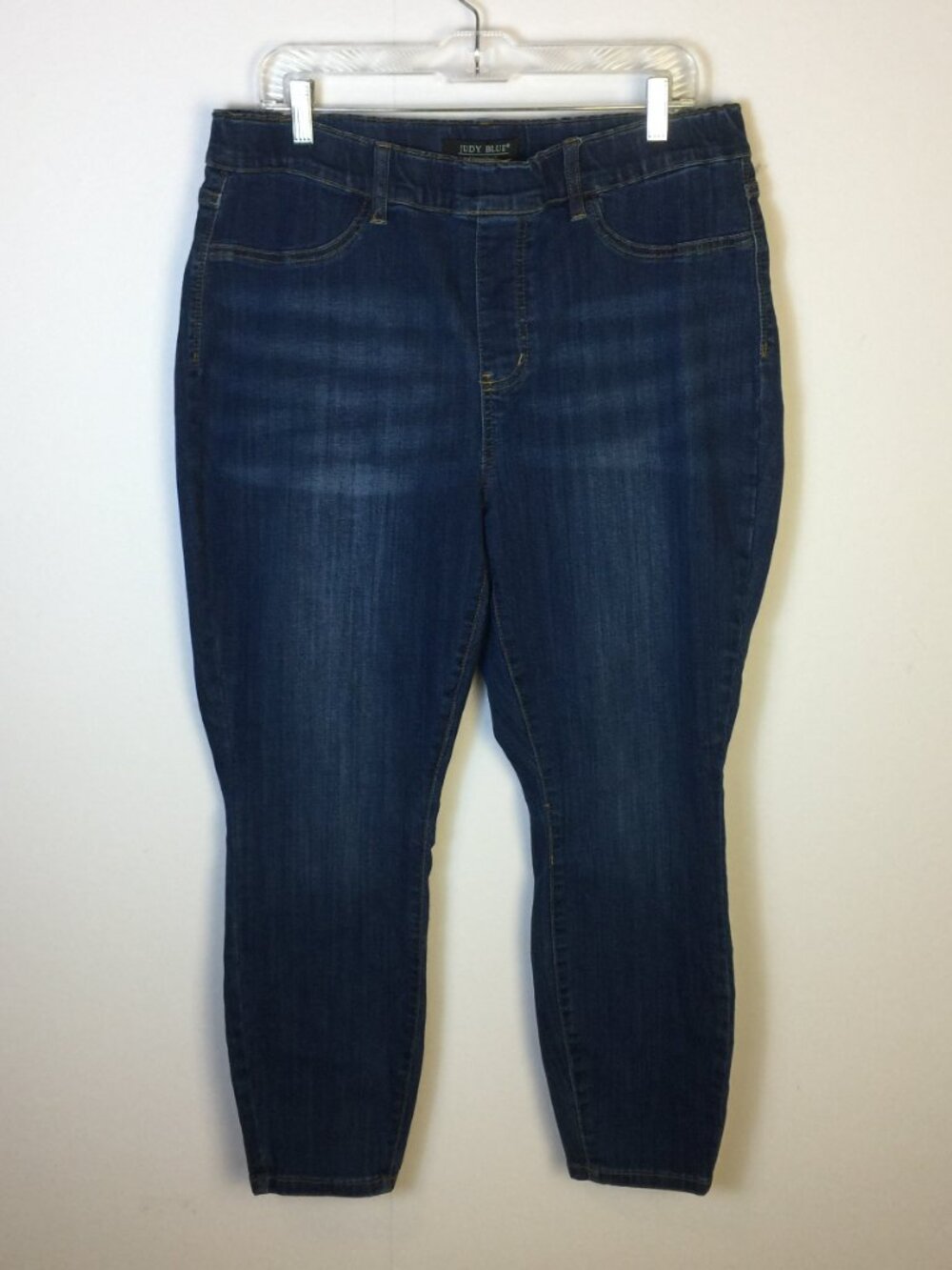 Judy Blue Los Angeles Skinny Jeans Size 18W Womens Pull On Dark Wash Blue Denim